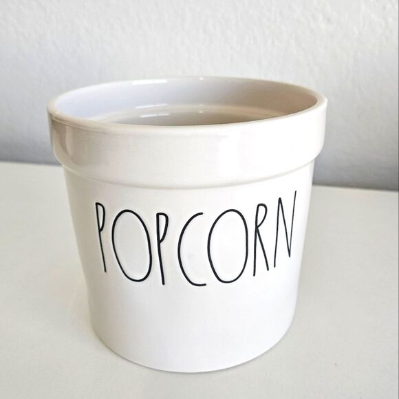 NEW Rae Dunn | Popcorn Ceramic Bowl Container Farmhouse Rustic Decor Movie Night - Picture 1 of 6